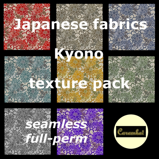 Second Life Marketplace - Japanese fabrics Kyono - texture pack