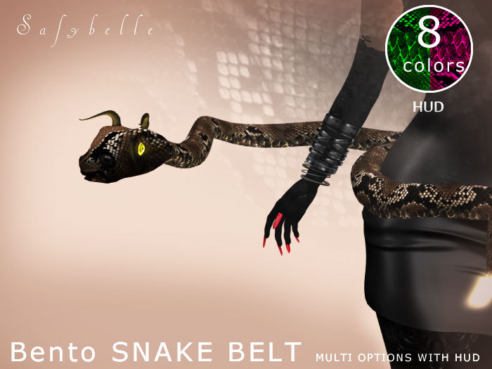 demo [BENTO] Animated Bento Snake Belt, with Hud control for 8 colors, many options 