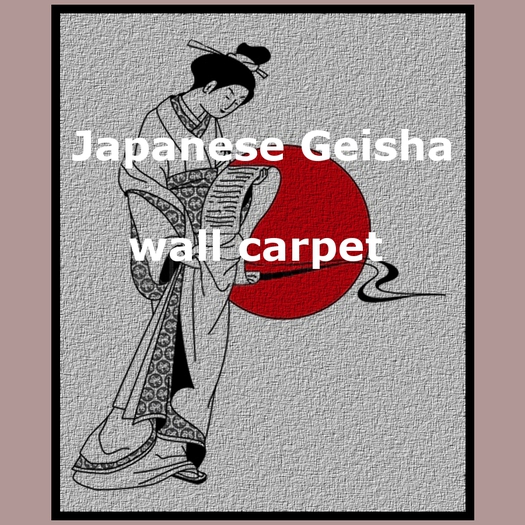 Japanese Geisha wall carpet
