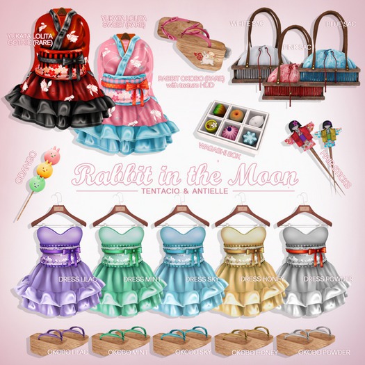 Tentacio & antielle. Rabbit in the Moon Dress S Powder