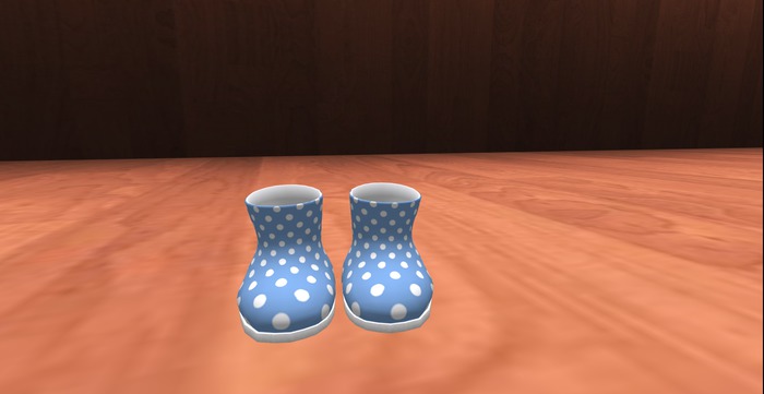 Blue Polkadot Boots