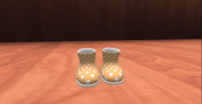 Orange Polkadot Dinkie Boots