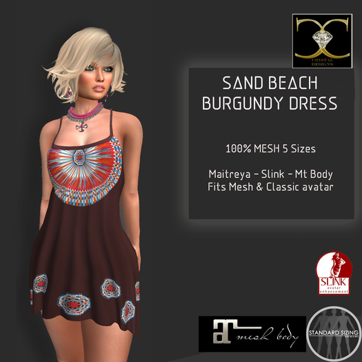 SAND BEACH BURGUNDY