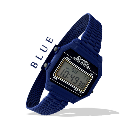 e.marie // Retro Watch - Blue