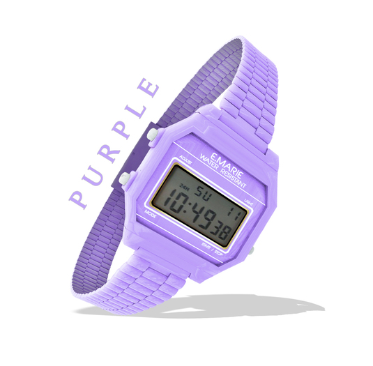 e.marie // Retro Watch - Purple