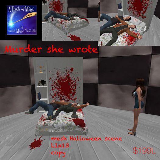 Murder she wrote-Halloween scene Crate