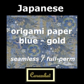 japanese origami paper blue-gold - seamless texture