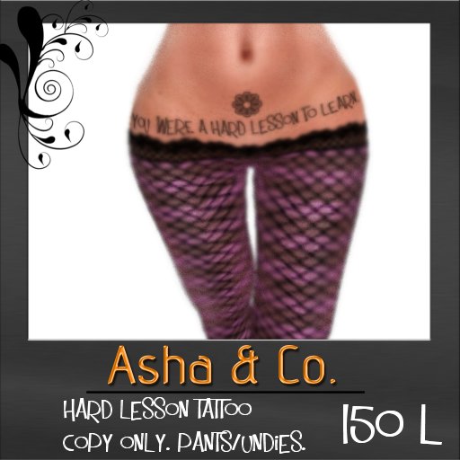 Hard Lesson Tattoo (BOXED) - Asha & Co.