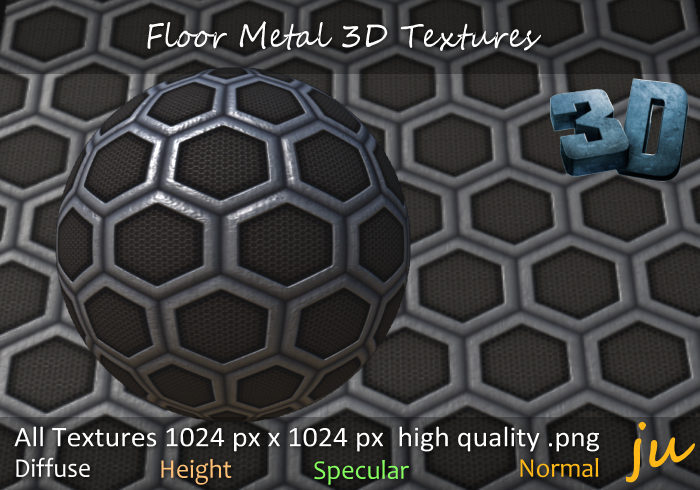 JU Floor Metal 3D Textures Full Perm