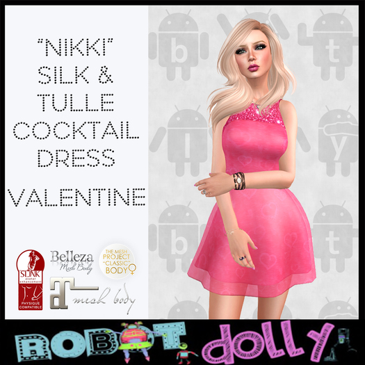 Robot Dolly - Nikki - Silk & Tulle Mini - Pink MP