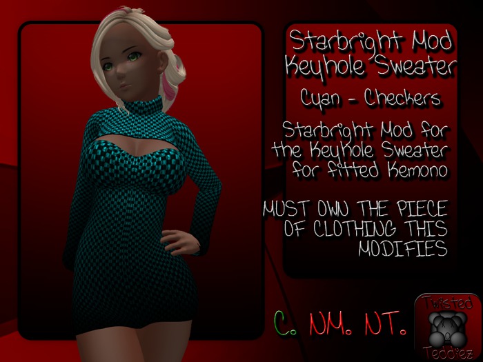 {T.t} Starbright Mod - Keyhole Sweater - Cyan