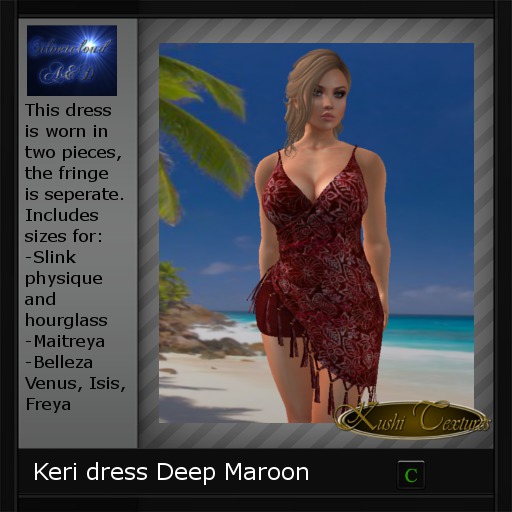 Keri dress Deep Maroon