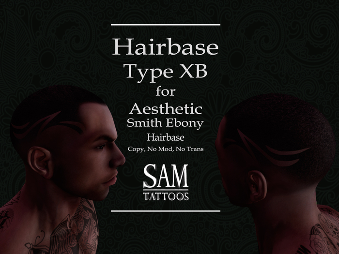 [SAM TATTOOS] HAIRBASE SMITH EBONY TYPE XB
