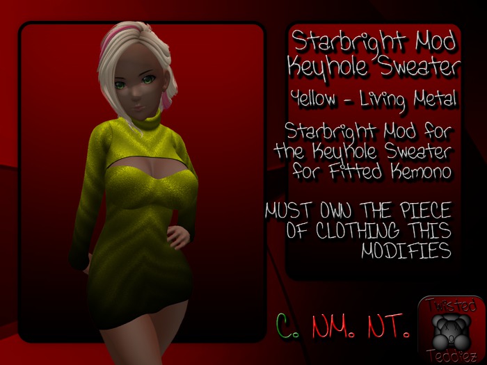 {T.t} Starbright Mod Keyhole Sweater {Living Metal - Yellow}