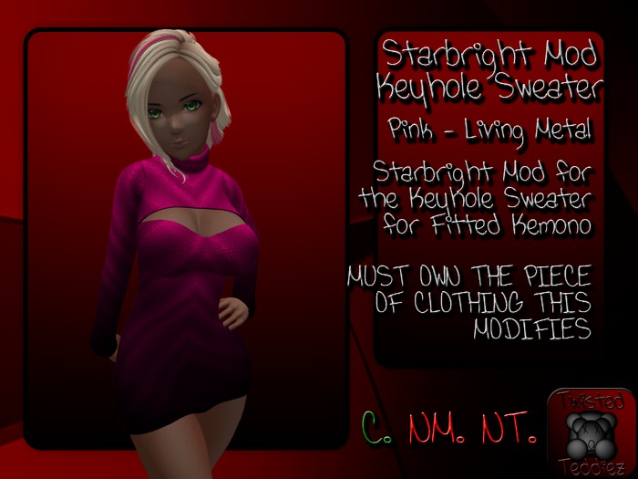 {T.t} Starbright Mod Keyhole Sweater {Living Metal - Pink}
