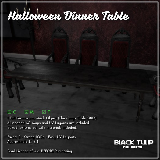 [Black Tulip] Mesh - Halloween Dinner Table