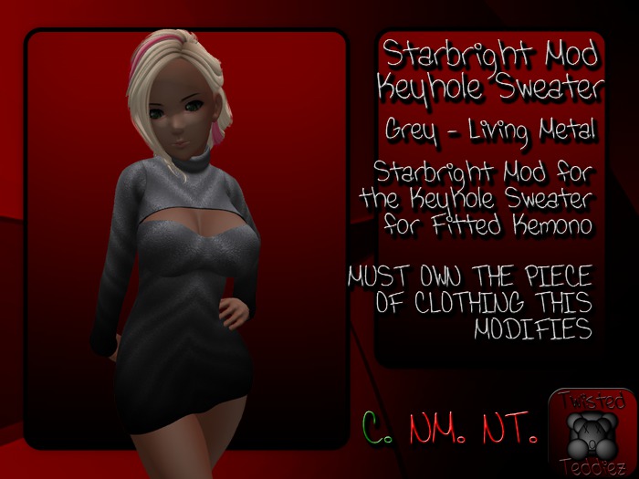 {T.t} Starbright Mod Keyhole Sweater {Living Metal - Grey}