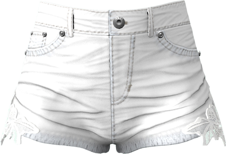 Second Life Marketplace - RIOT / Emma Shorts - White | Maitreya