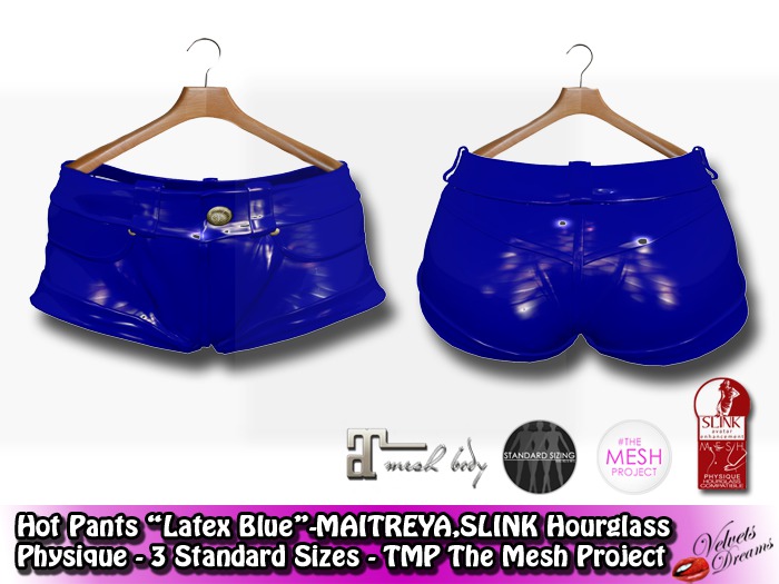 -VD- Hot Pants - Latex Blue