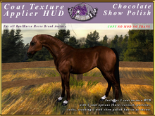 *E* RealHorse Coat Texture HUD [BOXED] Chocolate Show Polish