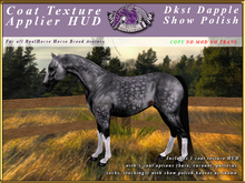 *E* RealHorse Coat Texture HUD [BOXED] Darkest Dapple Show Poli