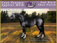 *E* RealHorse Coat Texture HUD [BOXED]  Soft Black Show Polish