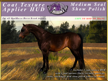 *E* RealHorse Coat Texture HUD [BOXED] Medium Seal Show Polish
