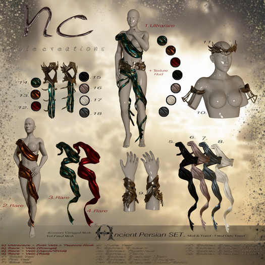 [NC] - Ancient Persian - Golden Greaves- Orange n.13
