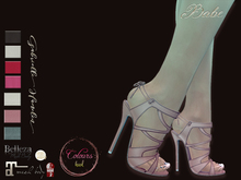 .::Pretty Babe::. Laced Leather Sandals on Colours HUD