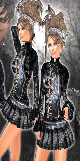 Female steampunk warrior , transfer