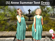 [S] Anne Summer Tent Dress Turquoise