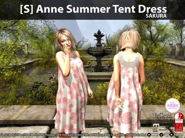 [S] Anne Summer Tent Dress Sakura