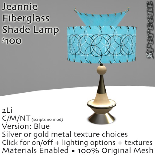 %Jeannie Lamp (blue) *MESH* Delivery Box