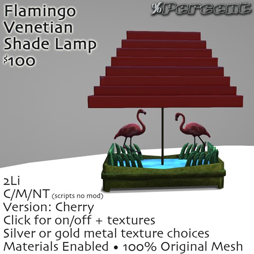 %Flamingo Lamp (Cherry) *MESH* Delivery Box