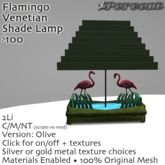 %Flamingo Lamp (Olive) *MESH* Delivery Box