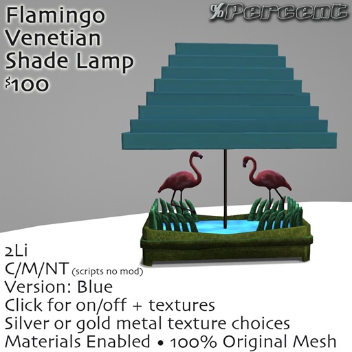 %Flamingo Lamp (Blue) *MESH* Delivery Box