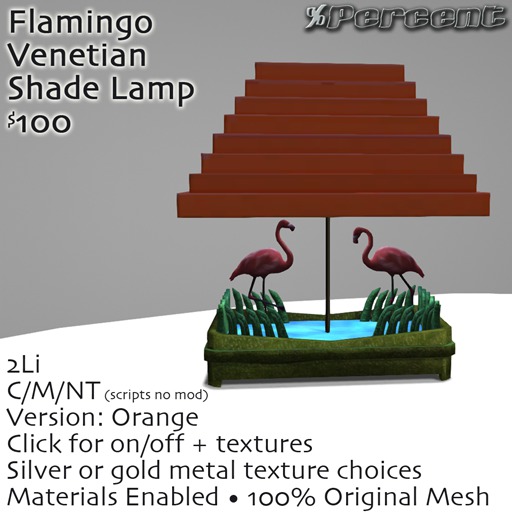 %Flamingo Lamp (Orange) *MESH* Delivery Box