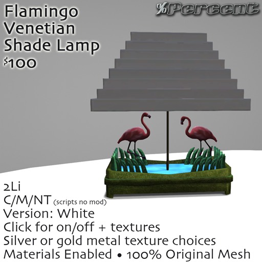 % Flamingo Lamp (White) *MESH*