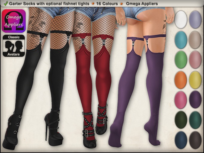 Ducknipple: Omega Applier - Garter Socks