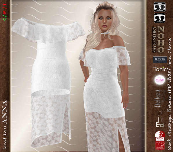 [NOHO] Anna Laced Dress white boxed