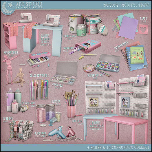 .random.Matter. - Art Studio - Sewing Table [Pink] - RARE