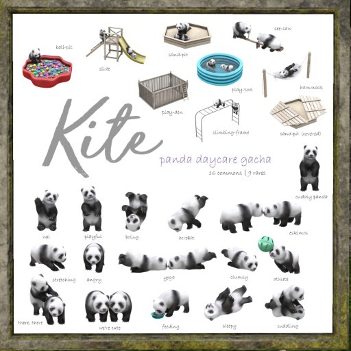 KITE - Panda Daycare - Play-Den RARE