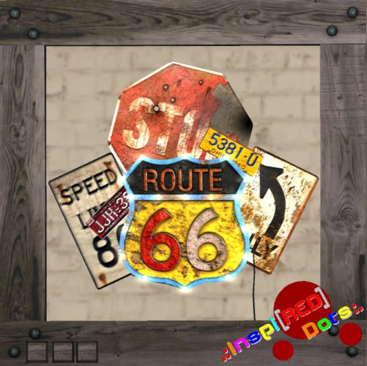 .:I.D:. Route 66 Wall Deco (Rusted) (Boxed)