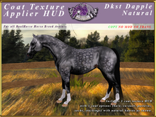 *E* RealHorse Coat Texture HUD [BOXED] Darkest Dappple Natural