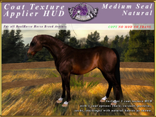 *E* RealHorse Coat Texture HUD [BOXED] Medium Seal Natural