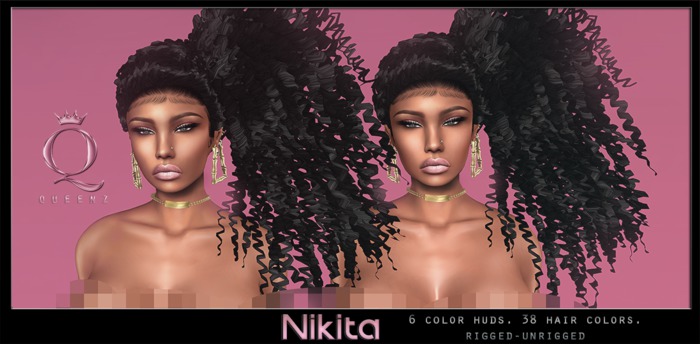 {Q} Nikita (Rigged Mesh Hair) *BUNDLE*