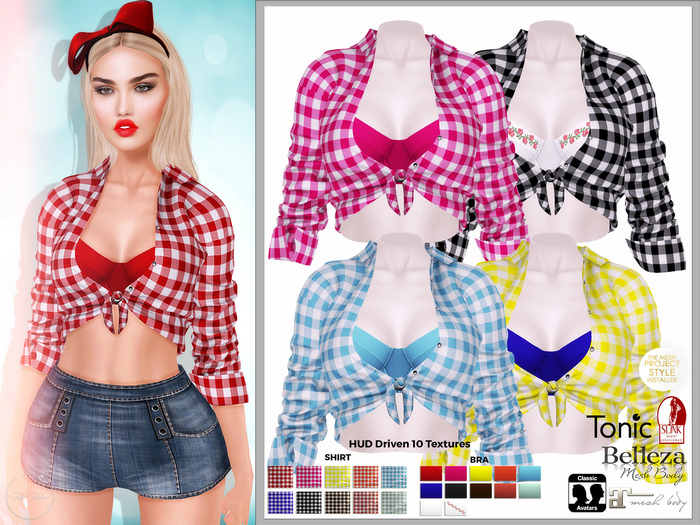 [hh] Loren Shirt and Bra Set