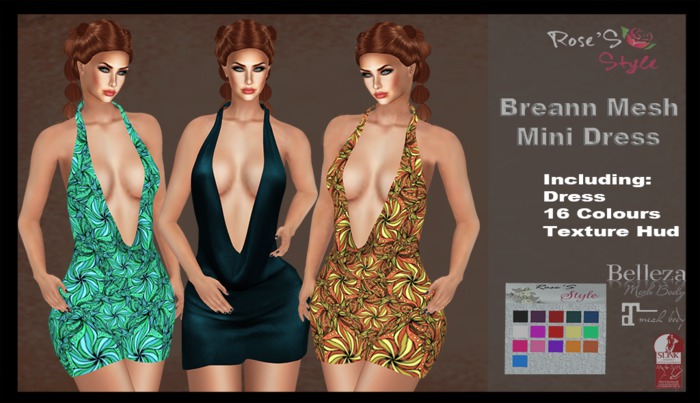 ROSE'S STYLE Breann Mesh Mini Dress 