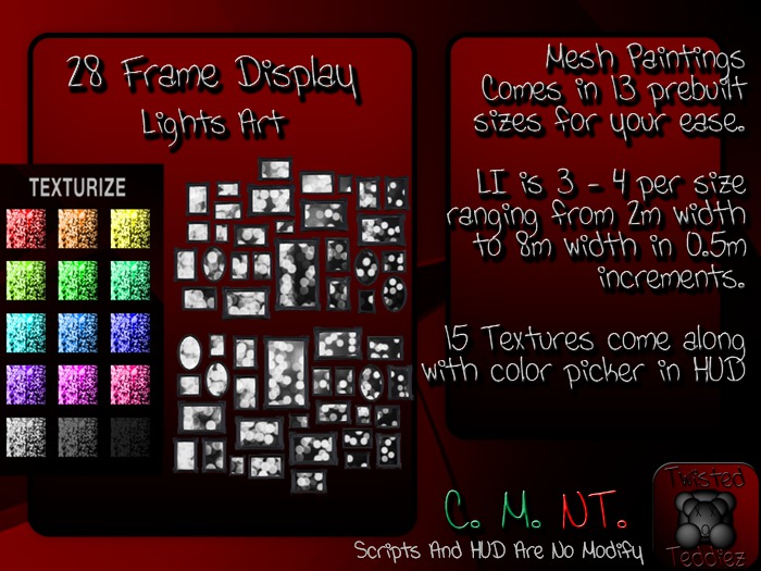 {T.t} 28 Frame Display + Lights Art