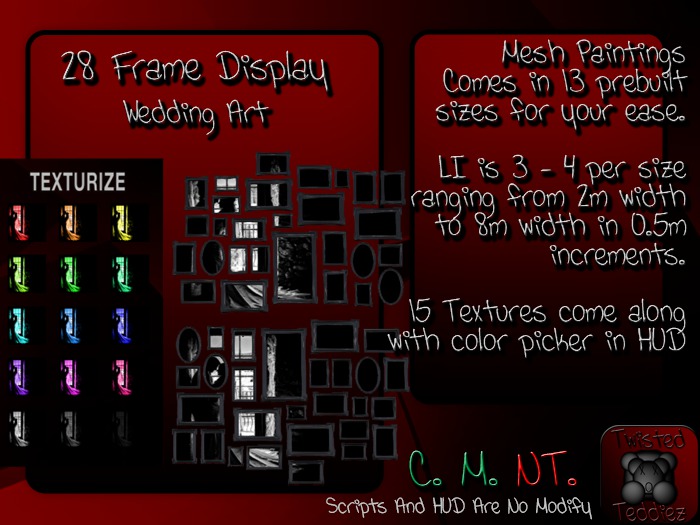 {T.t} 28 Frame Display + Wedding Art
